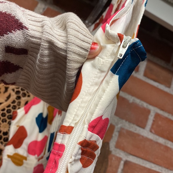 ModCloth surely sweet heart print vneck sleeveless dress side zipper cottonpoly. - Picture 6 of 13